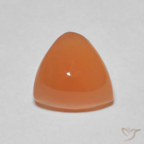1.93ct Natürlicher rötlich-orange Mondstein, Trillion, Lichtdurchlässig