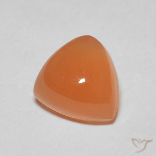 9,17 ctw natürlicher rötlich-orange Mondstein, Trillion, Lichtdurchlässig