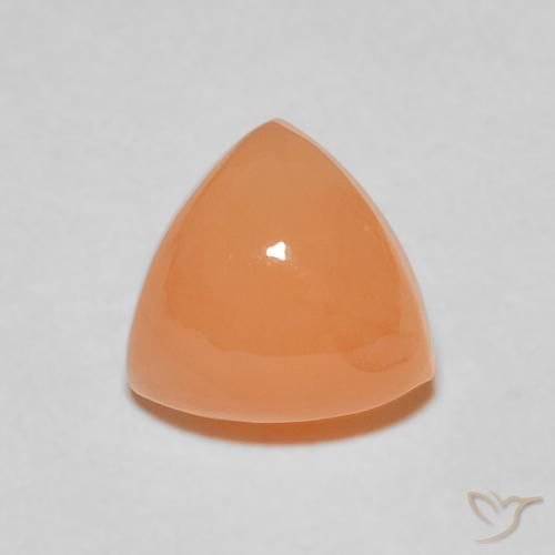 2.09ct Natürlicher Cantaloupe-Orange Mondstein, Trillion, Lichtdurchlässig