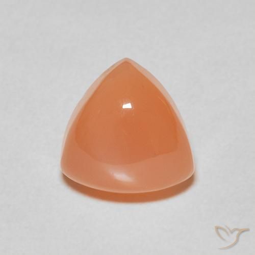 2.07ct Natürlicher hellorange Mondstein, Trillion, Lichtdurchlässig