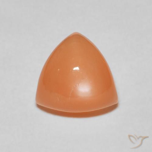 1.89ct Natürlicher Helles rötliches Orange Mondstein, Trillion, Lichtdurchlässig