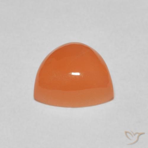 9,17 ctw natürlicher Helles rötliches Orange Mondstein, Trillion, Lichtdurchlässig