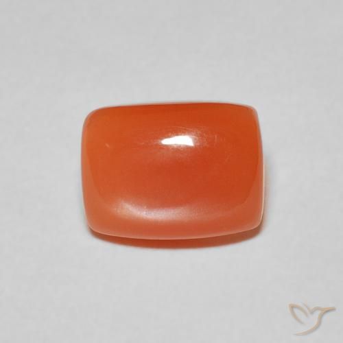 2.06ct Natürlicher Intensives Orange Mondstein, Kissen, Lichtdurchlässig