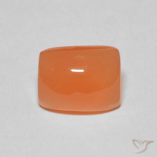 2.19ct Natürlicher rötlich-orange Mondstein, Kissen, Lichtdurchlässig