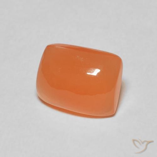 9,17 ctw natürlicher rötlich-orange Mondstein, Kissen, Lichtdurchlässig