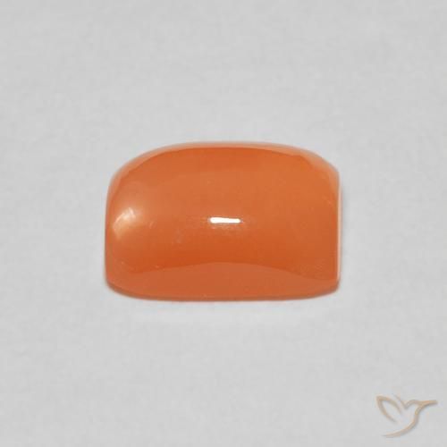 9,17 ctw natürlicher rötlich-orange Mondstein, Kissen, Lichtdurchlässig