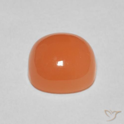 9,17 ctw natürlicher Helles rötliches Orange Mondstein, Kissen, Lichtdurchlässig
