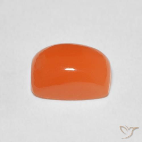 9,17 ctw natürlicher rötlich-orange Mondstein, Kissen, Lichtdurchlässig