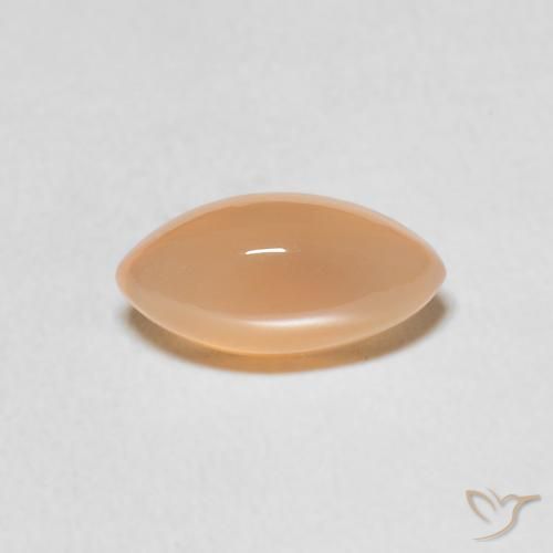 1.25ct Natürlicher Mittelorange Mondstein, Marquise, Lichtdurchlässig