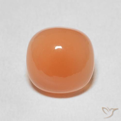 2.26ct Natürlicher Warme Aprikosenorange Mondstein, Kissen, Lichtdurchlässig