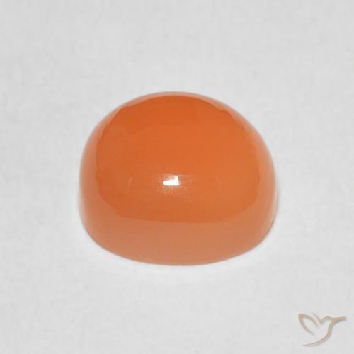 9,17 ctw natürlicher Warme Aprikosenorange Mondstein, Kissen, Lichtdurchlässig