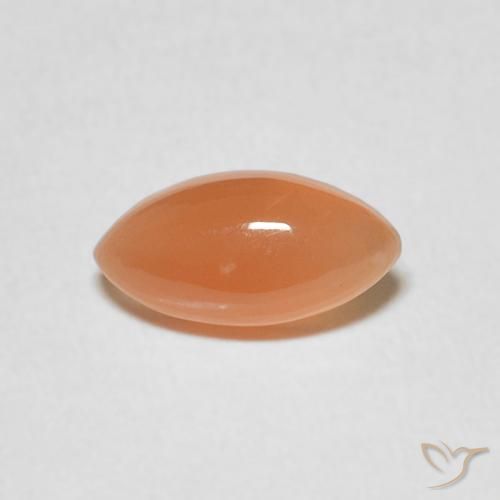 1.12ct Natürlicher Helles rötliches Orange Mondstein, Marquise, Lichtdurchlässig