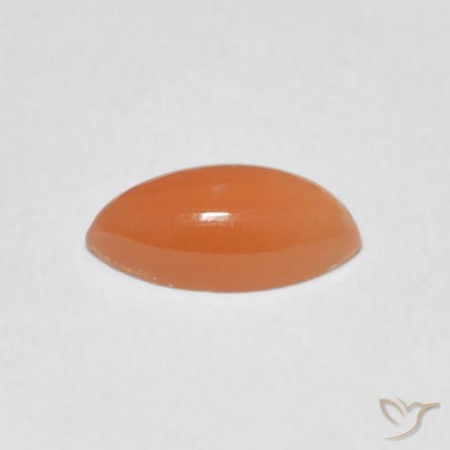 9,17 ctw natürlicher Helles rötliches Orange Mondstein, Marquise, Lichtdurchlässig