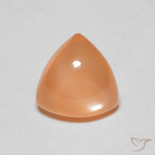 1.86ct Natürlicher Medium Light-Orange Mondstein, Trillion, Lichtdurchlässig