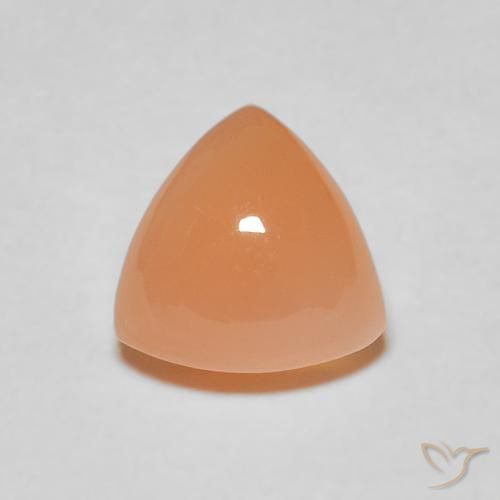 2.21ct Natürlicher Medium Light-Orange Mondstein, Trillion, Lichtdurchlässig