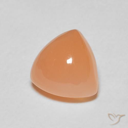9,17 ctw natürlicher Medium Light-Orange Mondstein, Trillion, Lichtdurchlässig