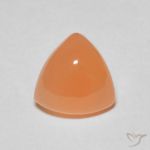 1.76ct Natürlicher Mittelorange Mondstein, Trillion, Lichtdurchlässig