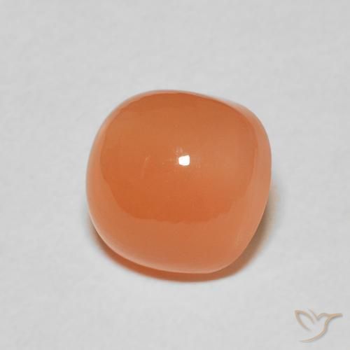 9,17 ctw natürlicher hellorange Mondstein, Kissen, Lichtdurchlässig