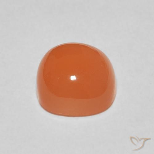 9,17 ctw natürlicher hellorange Mondstein, Kissen, Lichtdurchlässig