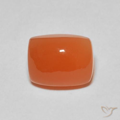 2.78ct Natürlicher Intensives Orange Mondstein, Kissen, Lichtdurchlässig