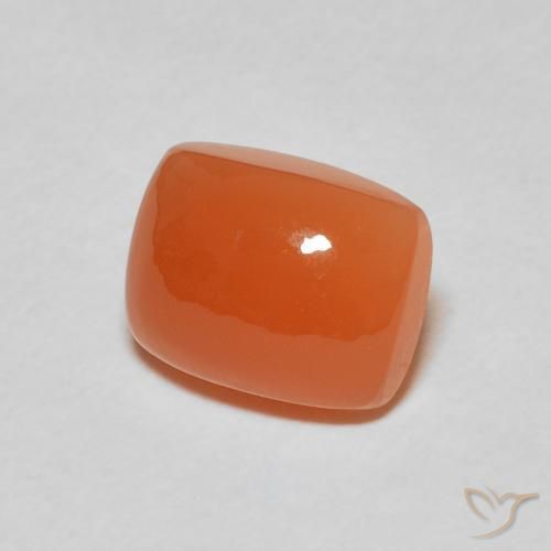 9,17 ctw natürlicher Intensives Orange Mondstein, Kissen, Lichtdurchlässig