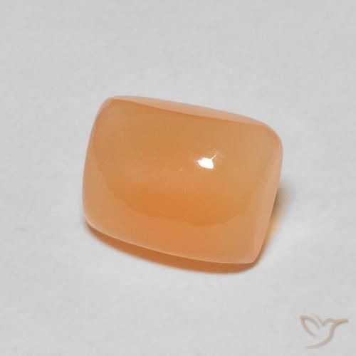9,17 ctw natürlicher Aprikose Orange Mondstein, Kissen, Lichtdurchlässig