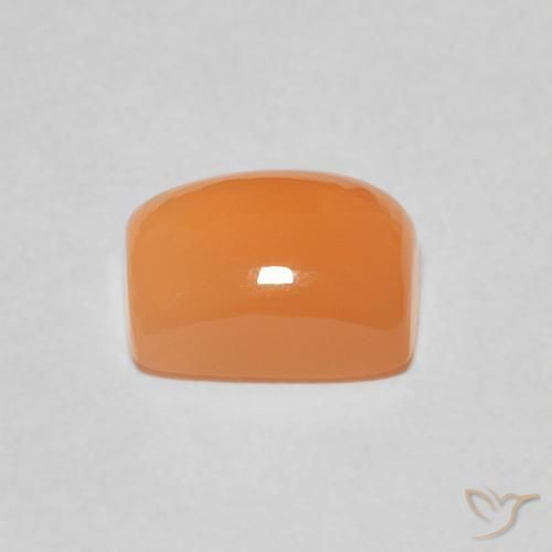 9,17 ctw natürlicher Aprikose Orange Mondstein, Kissen, Lichtdurchlässig