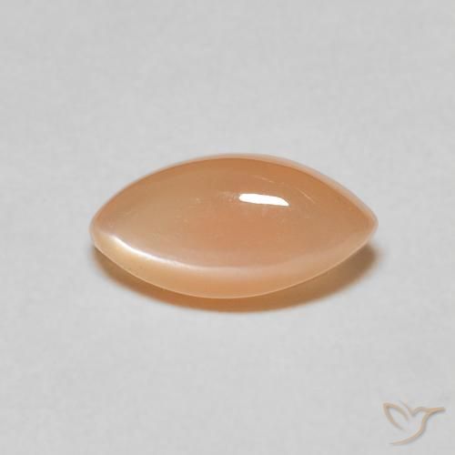 1.21ct Natürlicher Medium Light-Orange Mondstein, Marquise, Lichtdurchlässig