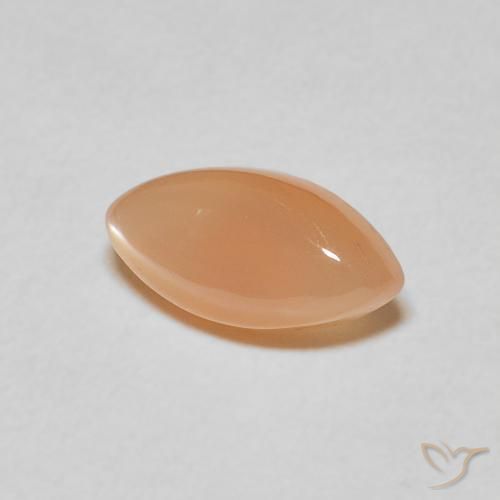 9,17 ctw natürlicher Medium Light-Orange Mondstein, Marquise, Lichtdurchlässig