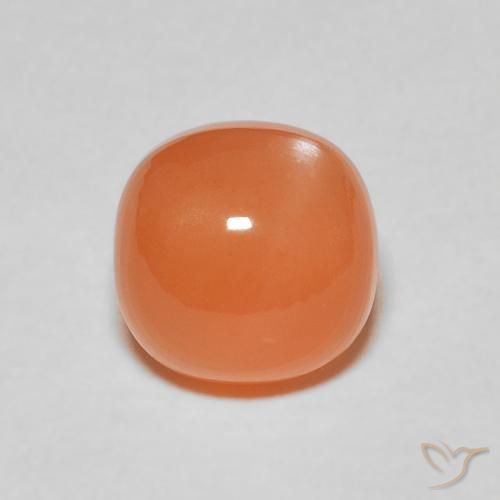 2.37ct Natürlicher rötlich-orange Mondstein, Kissen, Lichtdurchlässig