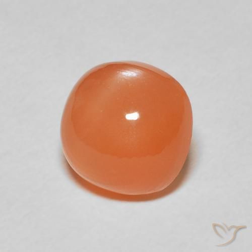 9,17 ctw natürlicher rötlich-orange Mondstein, Kissen, Lichtdurchlässig