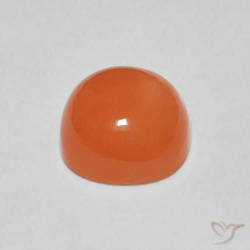 9,17 ctw natürlicher rötlich-orange Mondstein, Kissen, Lichtdurchlässig