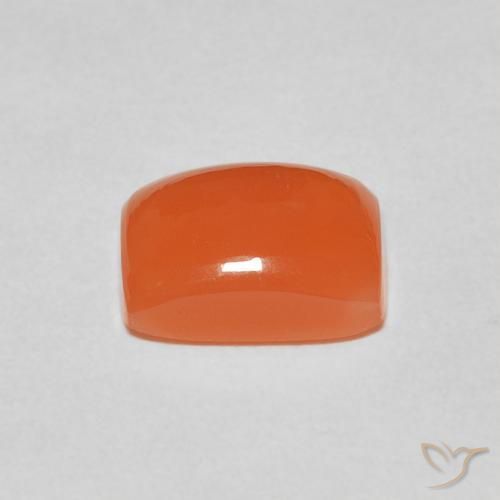 9,17 ctw natürlicher rötlich-orange Mondstein, Kissen, Lichtdurchlässig