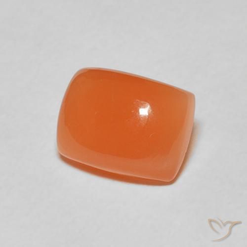 9,17 ctw natürlicher rötlich-orange Mondstein, Kissen, Lichtdurchlässig