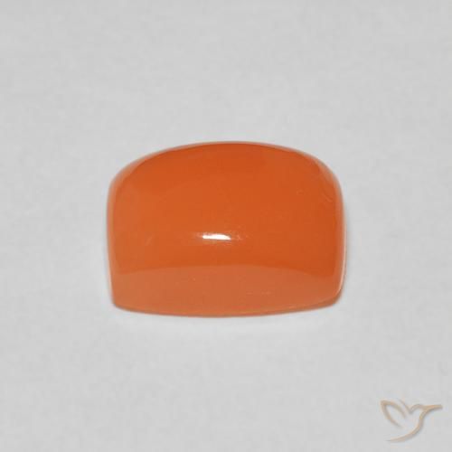 9,17 ctw natürlicher rötlich-orange Mondstein, Kissen, Lichtdurchlässig