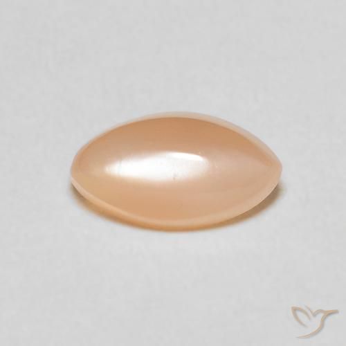 1.35ct Natürlicher Pfirsich-orange Mondstein, Marquise, Lichtdurchlässig