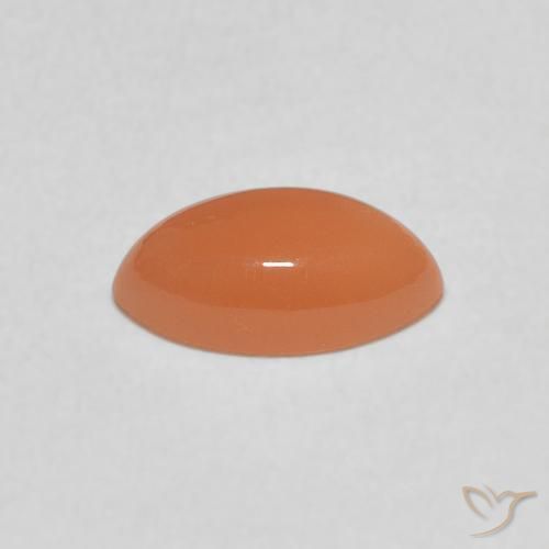 9,17 ctw natürlicher Cantaloupe-Orange Mondstein, Marquise, Lichtdurchlässig