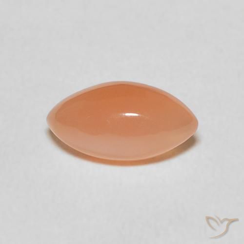 1.06ct Natürlicher Mittelorange Mondstein, Marquise, Lichtdurchlässig