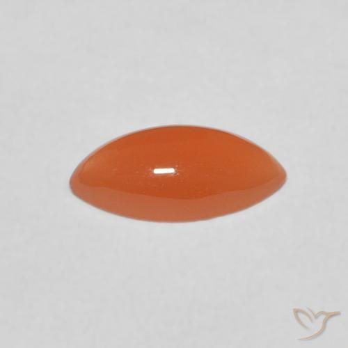 9,17 ctw natürlicher Mittelorange Mondstein, Marquise, Lichtdurchlässig