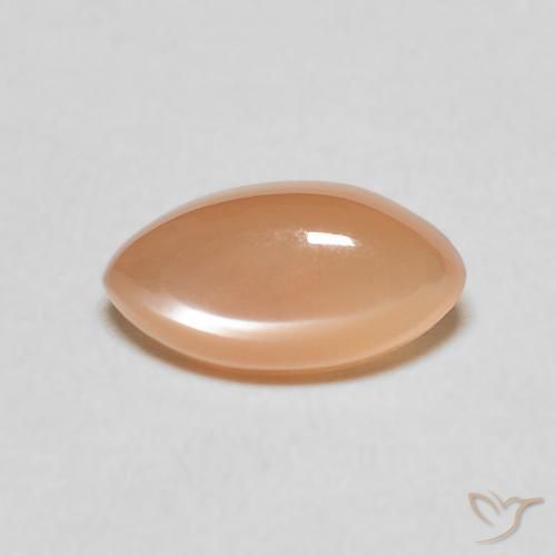 1.47ct Natürlicher Medium Light-Orange Mondstein, Marquise, Lichtdurchlässig