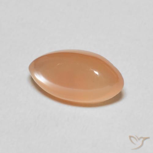 9,17 ctw natürlicher Medium Light-Orange Mondstein, Marquise, Lichtdurchlässig