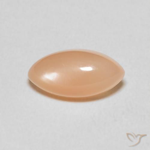 1.51ct Natürlicher Medium Light-Orange Mondstein, Marquise, Lichtdurchlässig