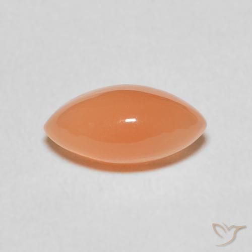 1.42ct Natürlicher Helles rötliches Orange Mondstein, Marquise, Lichtdurchlässig
