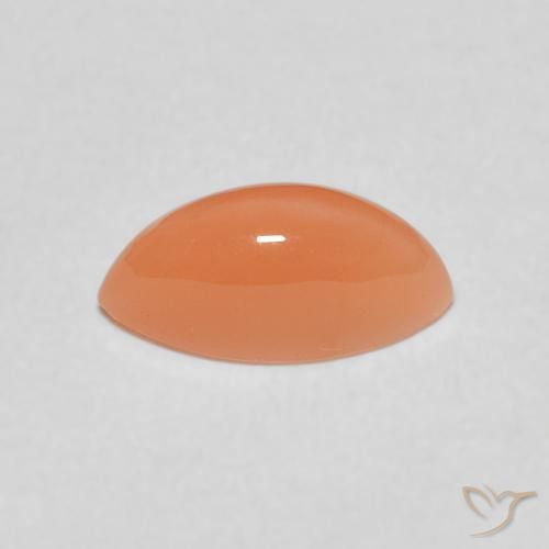 9,17 ctw natürlicher Helles rötliches Orange Mondstein, Marquise, Lichtdurchlässig
