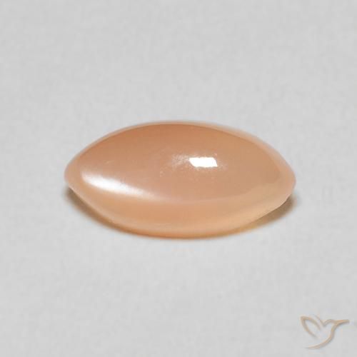 1.35ct Natürlicher Medium Light-Orange Mondstein, Marquise, Lichtdurchlässig, Photo A