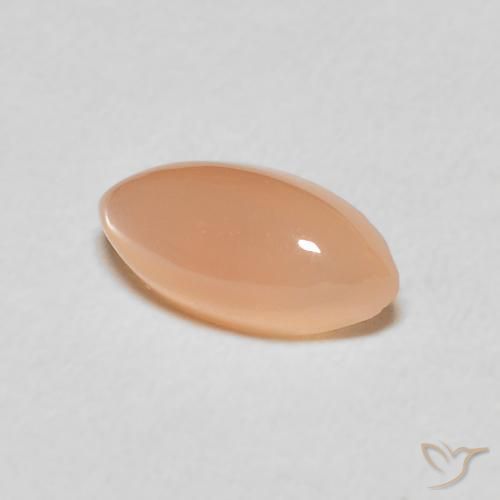 9,17 ctw natürlicher Medium Light-Orange Mondstein, Marquise, Lichtdurchlässig