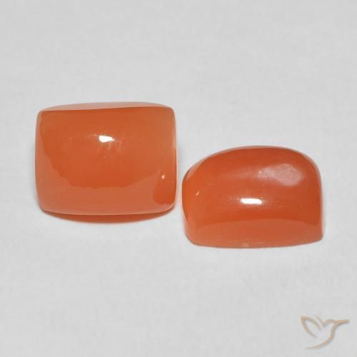 5.11 ct natürliche Intensives Orange Mondstein-Edelsteine, Kissen, Lichtdurchlässig