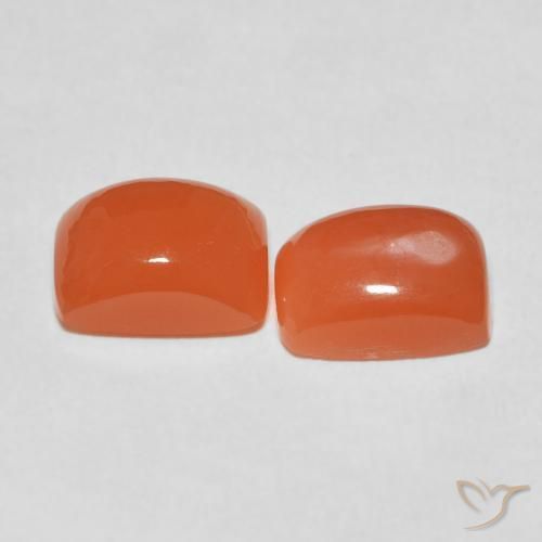 5.11 ct natürliche Intensives Orange Mondstein-Edelsteine, Kissen, Lichtdurchlässig