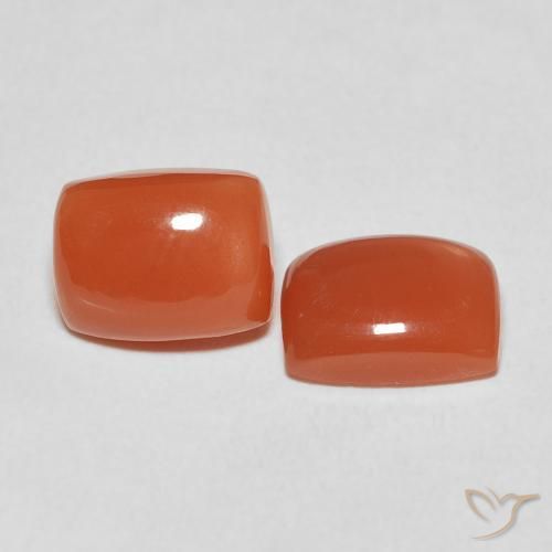 4.60 ct natürliche Mittelorange Mondstein-Edelsteine, Kissen, Lichtdurchlässig