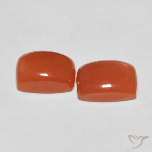 4.60 ct natürliche Mittelorange Mondstein-Edelsteine, Kissen, Lichtdurchlässig